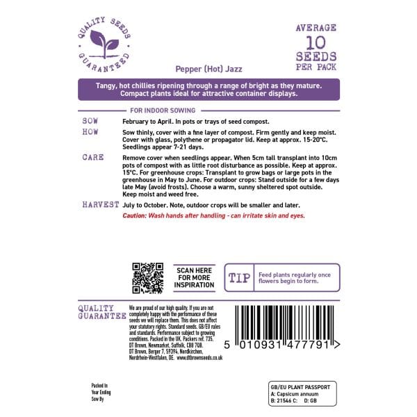 Pepper (Hot) Jazz Seeds