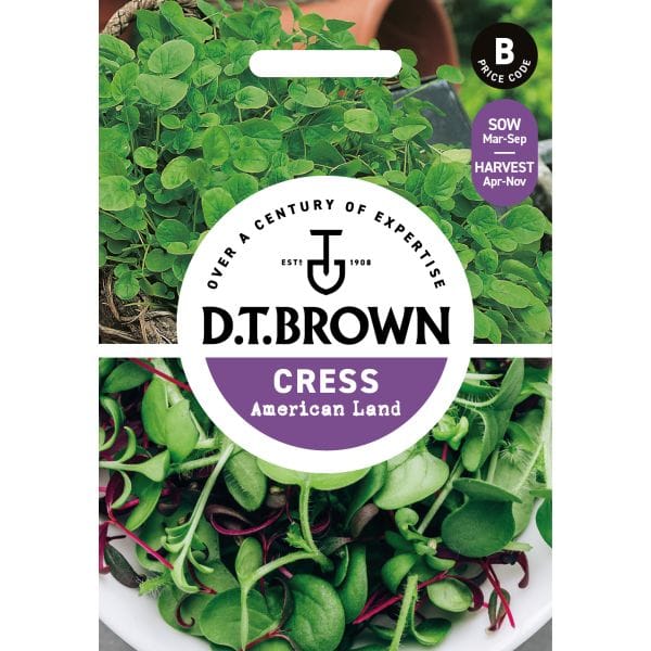 DT Brown VEGETABLE SEEDS Cress American Land Seeds