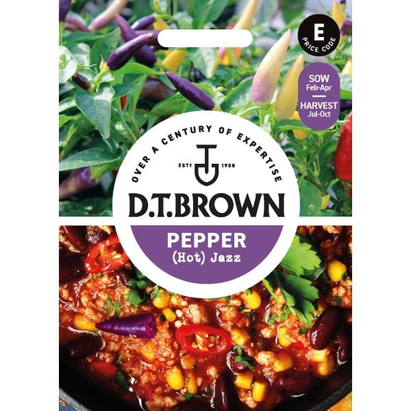 DT Brown VEGETABLE SEEDS Pepper (Hot) Jazz Seeds