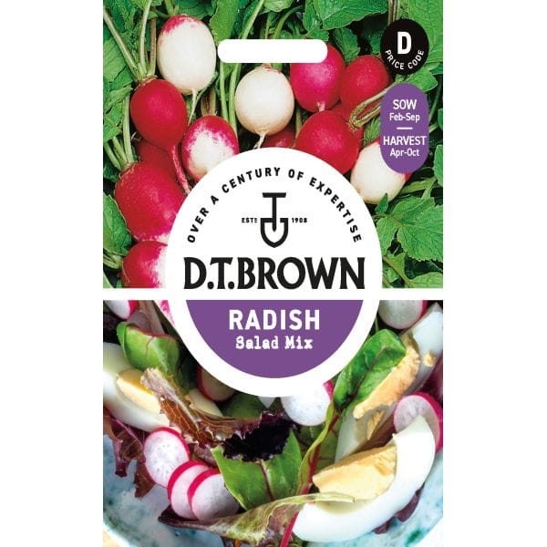DT Brown VEGETABLE SEEDS Radish Salad Mix Seeds