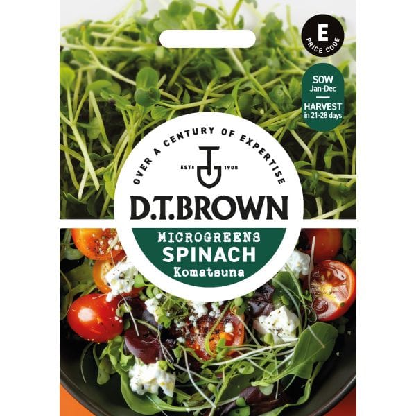 DT Brown VEGETABLE SEEDS Spinach Komatsuna Seeds