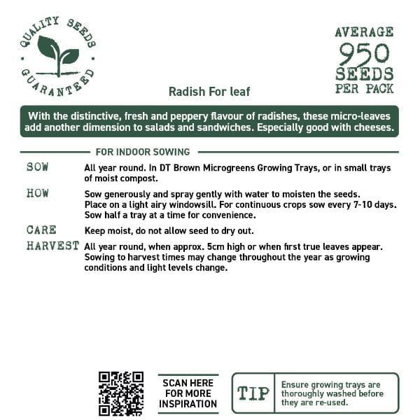 dt-brown VEGETABLE SEEDS Microgreens Radish Leaf Seeds