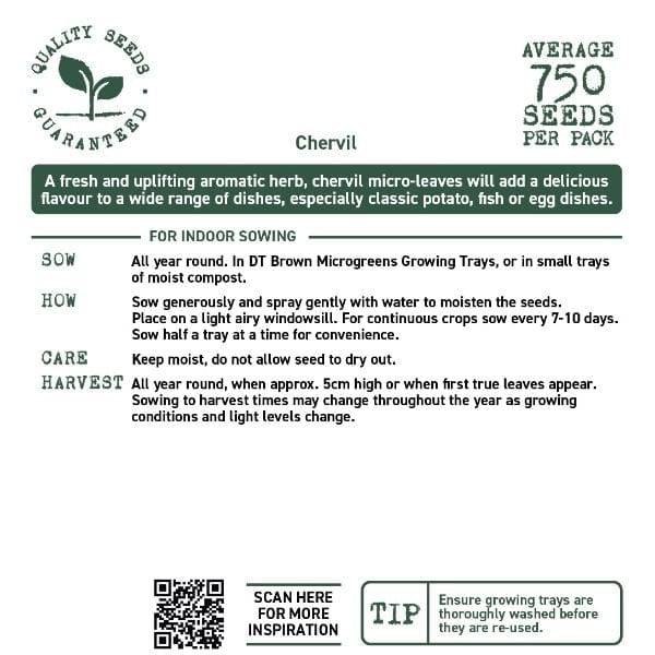 dt-brown VEGETABLE SEEDS Microgreens Chervil Seeds