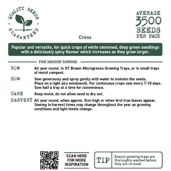 dt-brown VEGETABLE SEEDS Microgreens Cress Seeds