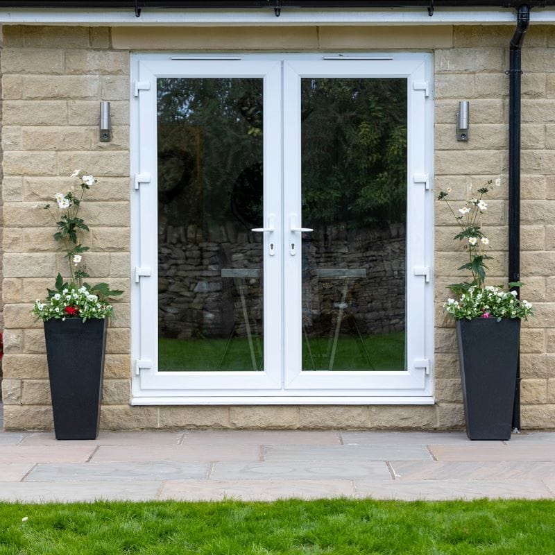 dt-brown HARDWARE Sonata Recycled and Unbreakable Plant Pots 71cm Slate Twin Pack