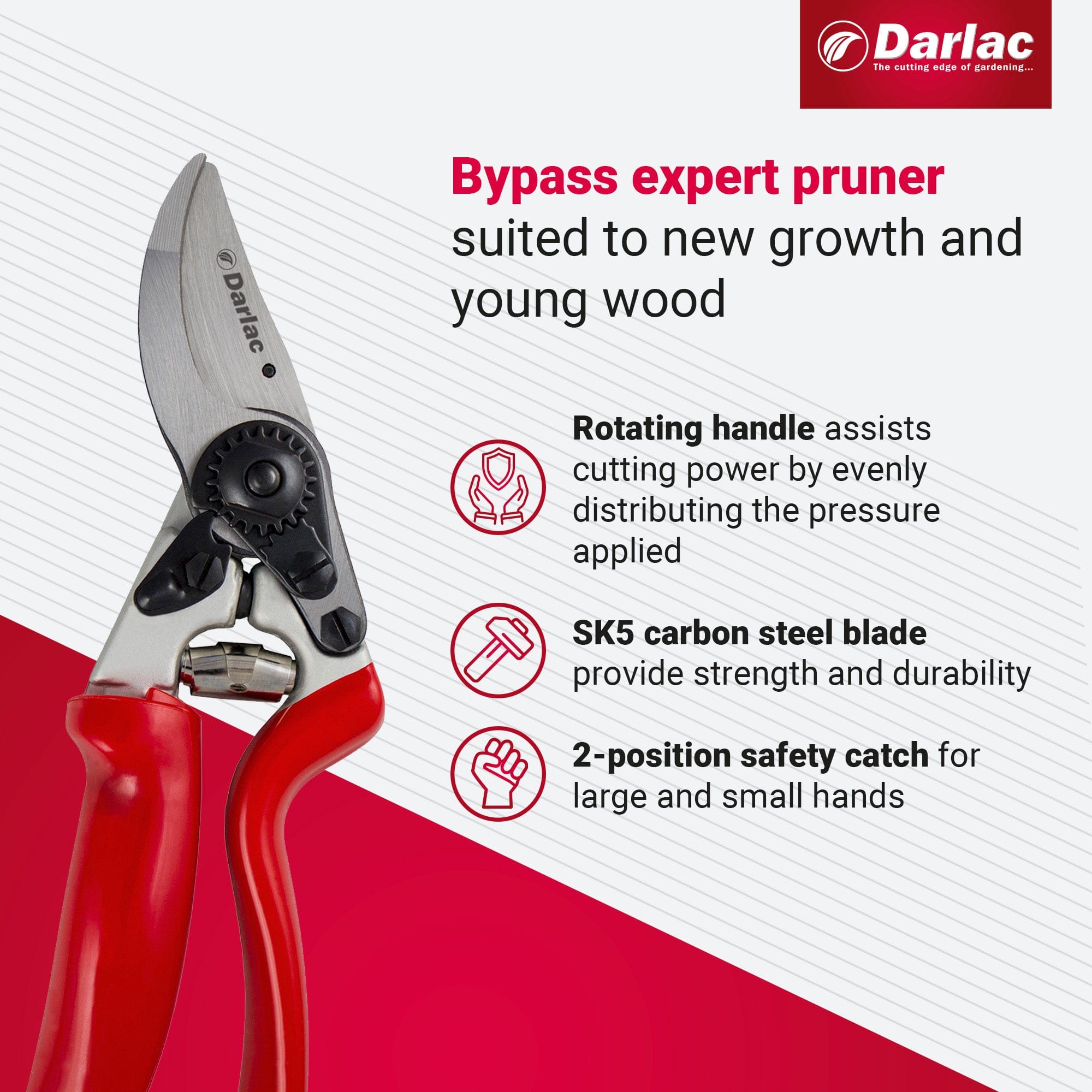 dt-brown HARDWARE Darlac Expert Rotating Handle Bypass Secateurs