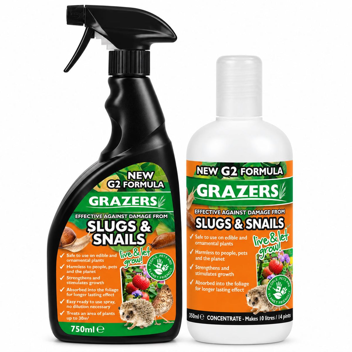 Grazers Slug & Snails Spray 750ml and Concentrate 350ml x 2
