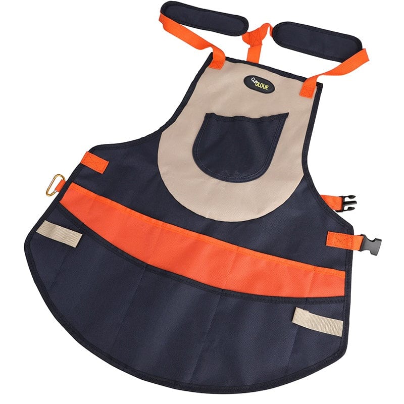 dt-brown HARDWARE Short Apron Orange/Navy