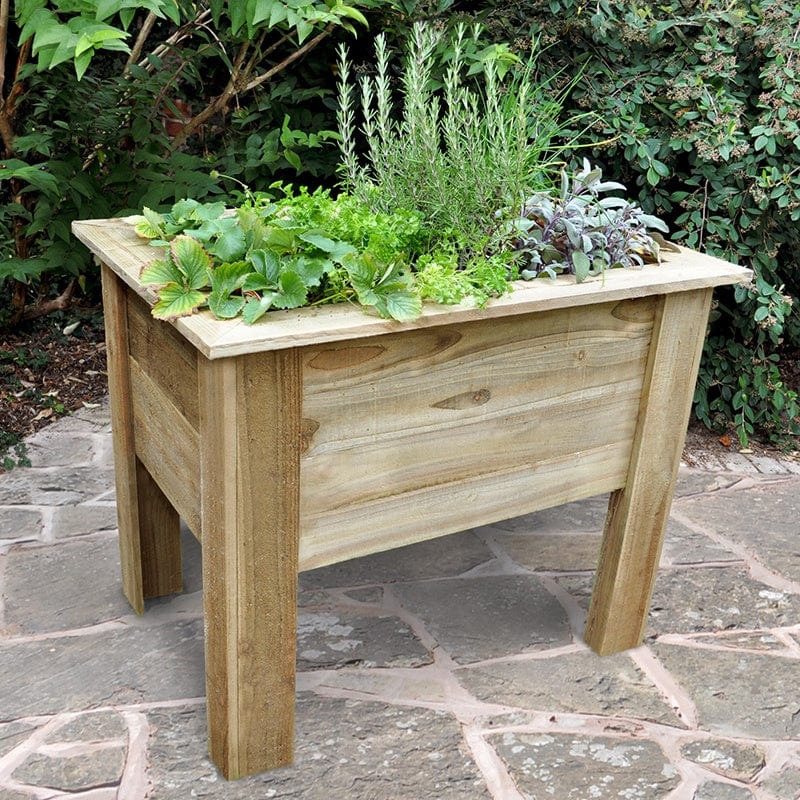 dt-brown HARDWARE Deep Root Wooden Garden Planter 1m