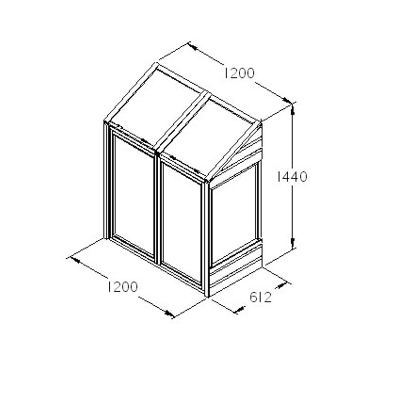 dt-brown HARDWARE Mini Garden Greenhouse