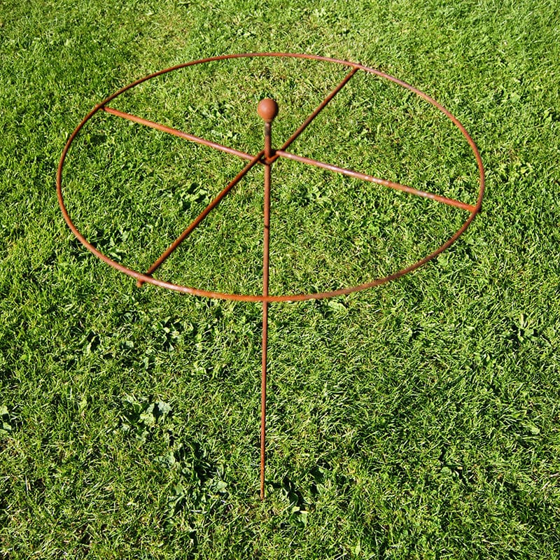 dt-brown HARDWARE Steel Circle Plant Supports 81.5cm x 40.5cm - Rust