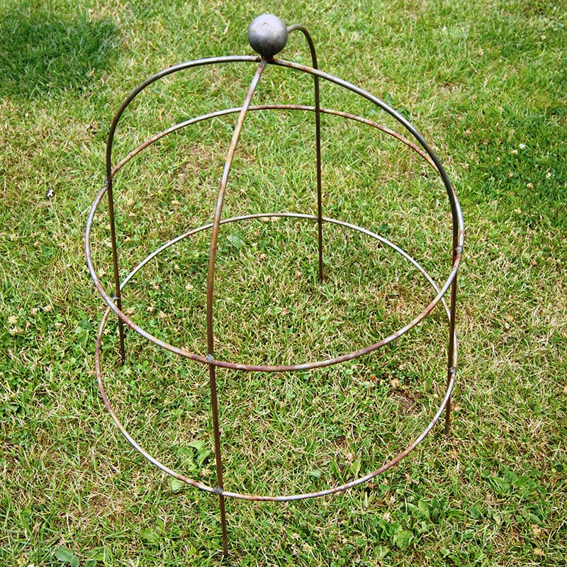 dt-brown HARDWARE Steel Bell Plant Supports 68.5cm x 51cm - Rust