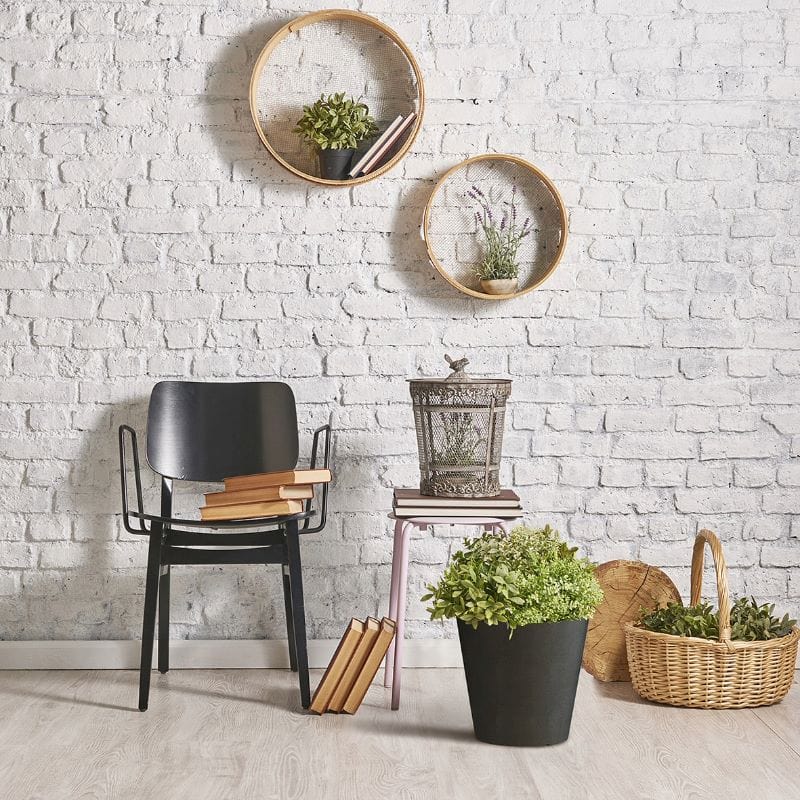 dt-brown HARDWARE Octavia Recycled and Unbreakable Plant Pots Set of 2 (28, 38cm)