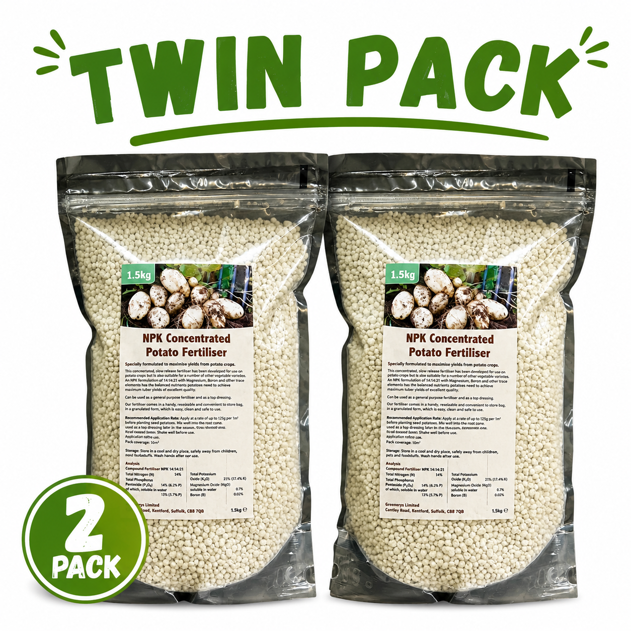 Potato Fertiliser 1.5kg (twin pack)