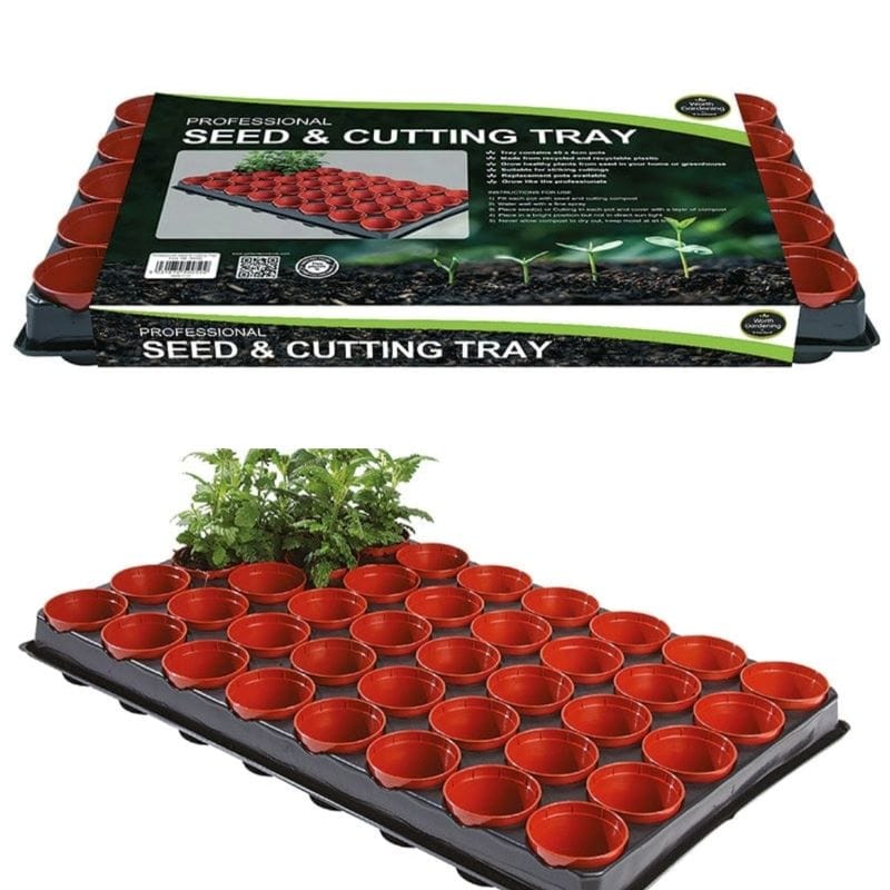dt-brown HARDWARE Seed and Cutting Tray (40x6cm Pots) with Replacement pots