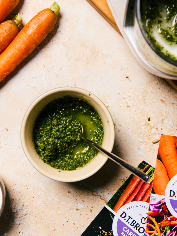 Recipe: Zero-Waste "Carrot Top" Pesto