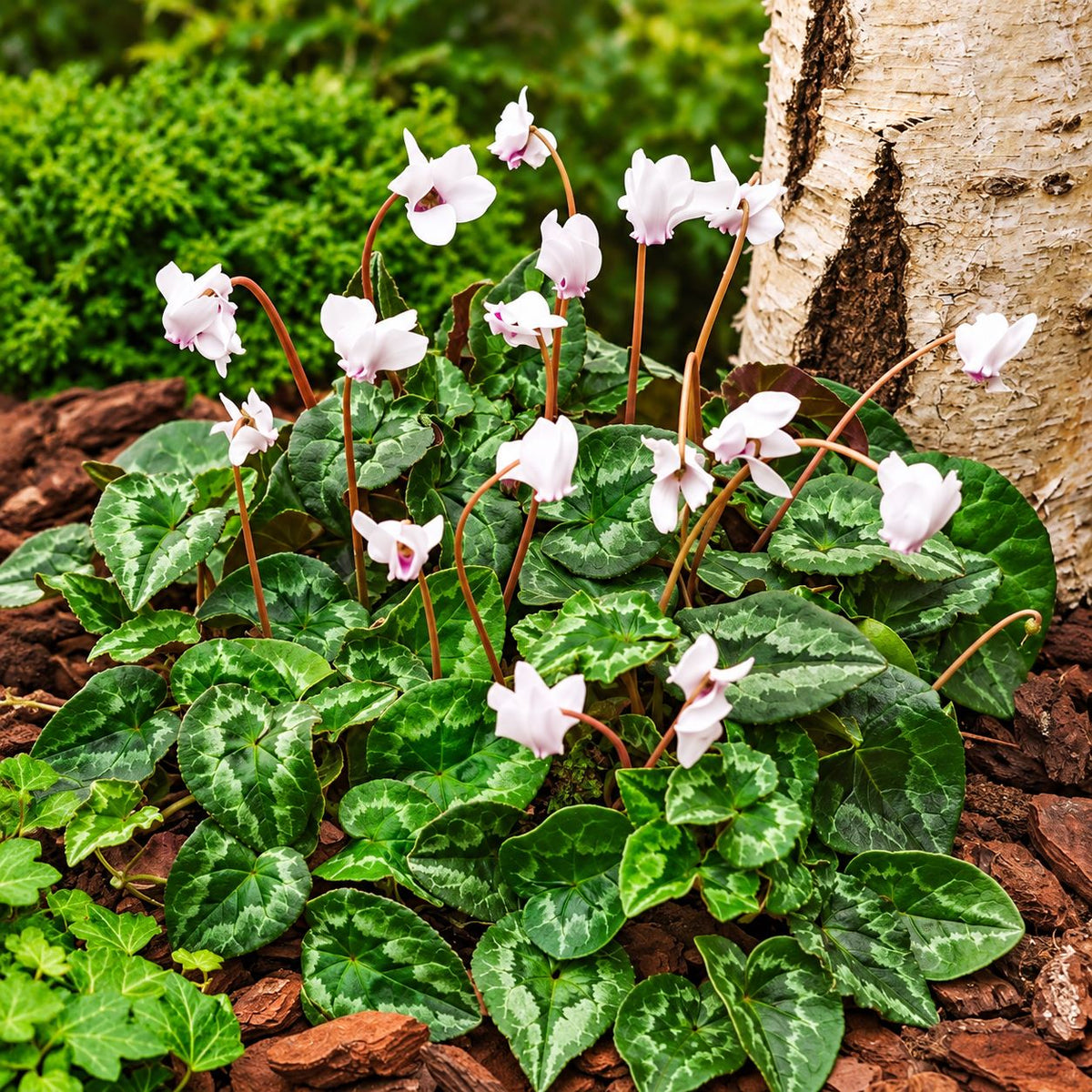 Cyclamen hederifolium White Potted Plant