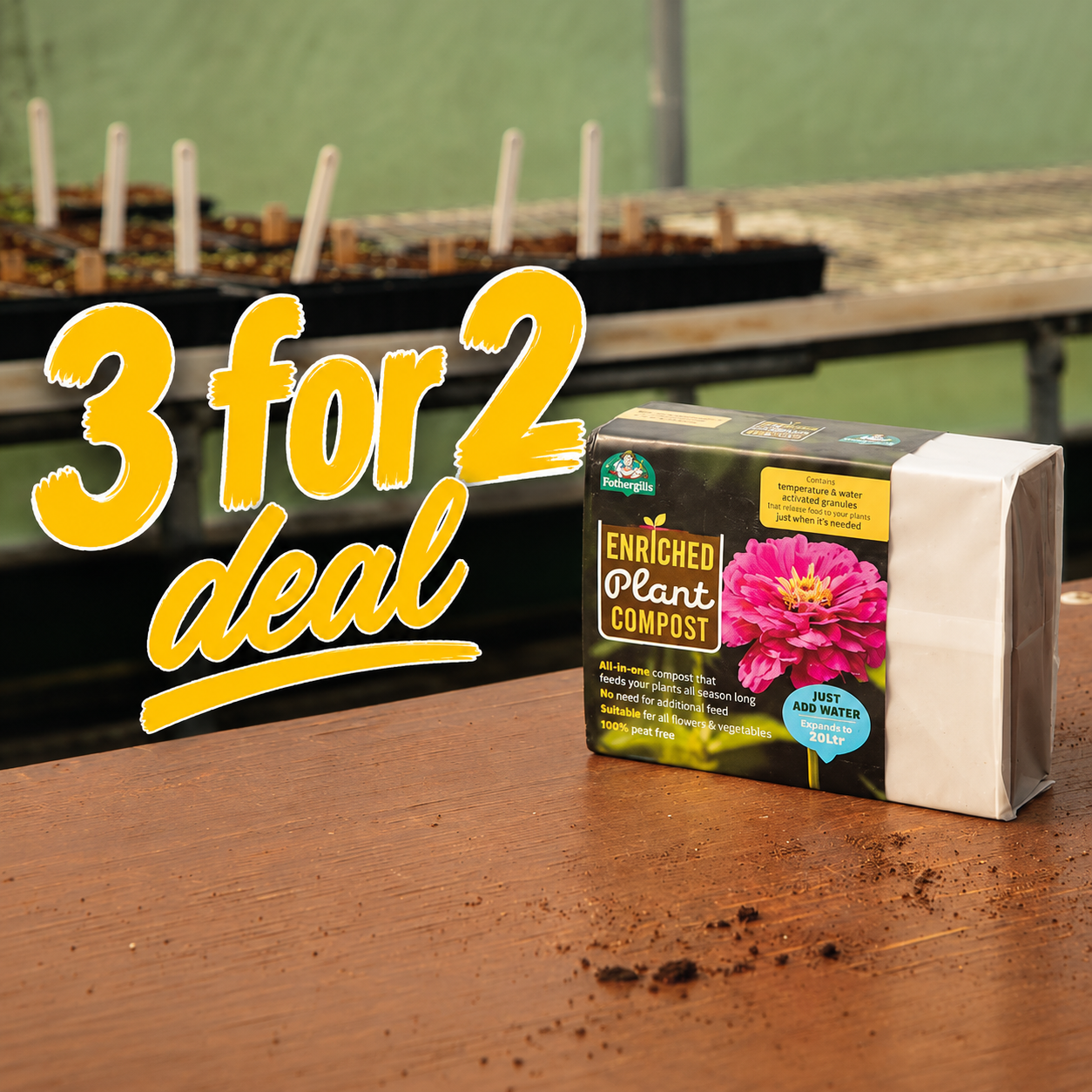 Fothergill's 20L Enriched Plant Compost - 3 for 2 Deal