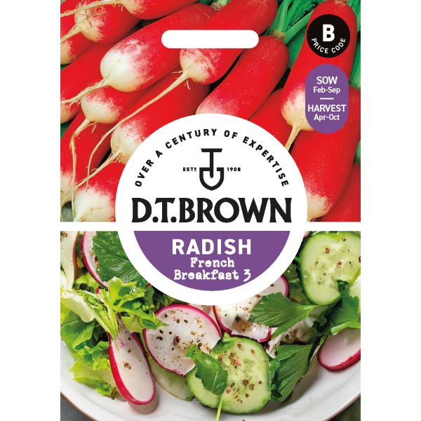 Radish French Breakfast 3 Seeds From D.T. Brown
