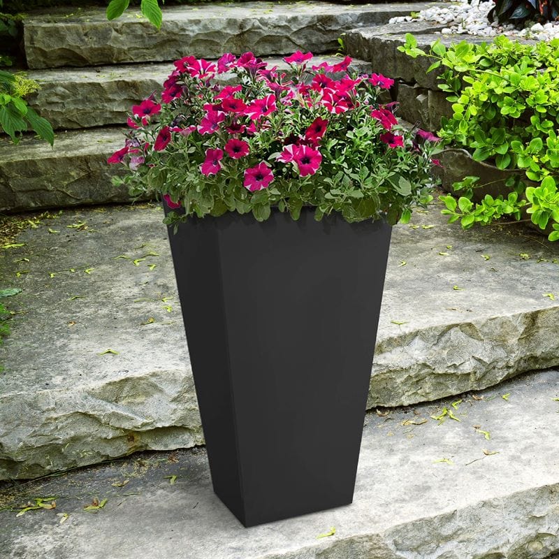 dt-brown HARDWARE Sonata Recycled and Unbreakable Plant Pots 71cm Slate Twin Pack