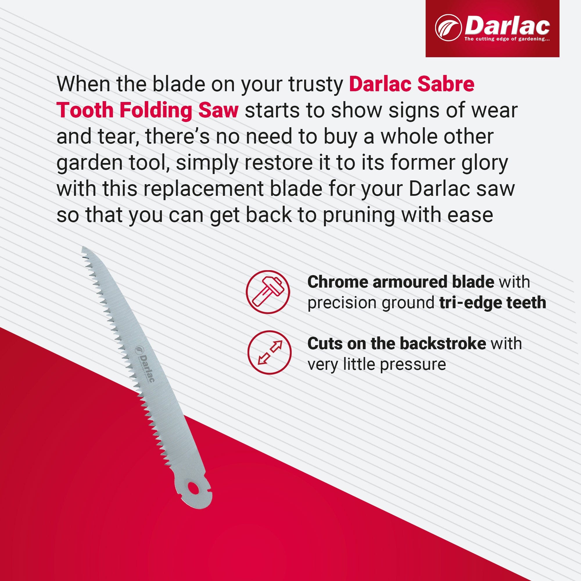 dt-brown HARDWARE Darlac Sabre Tooth Folding Saw Spare Blade