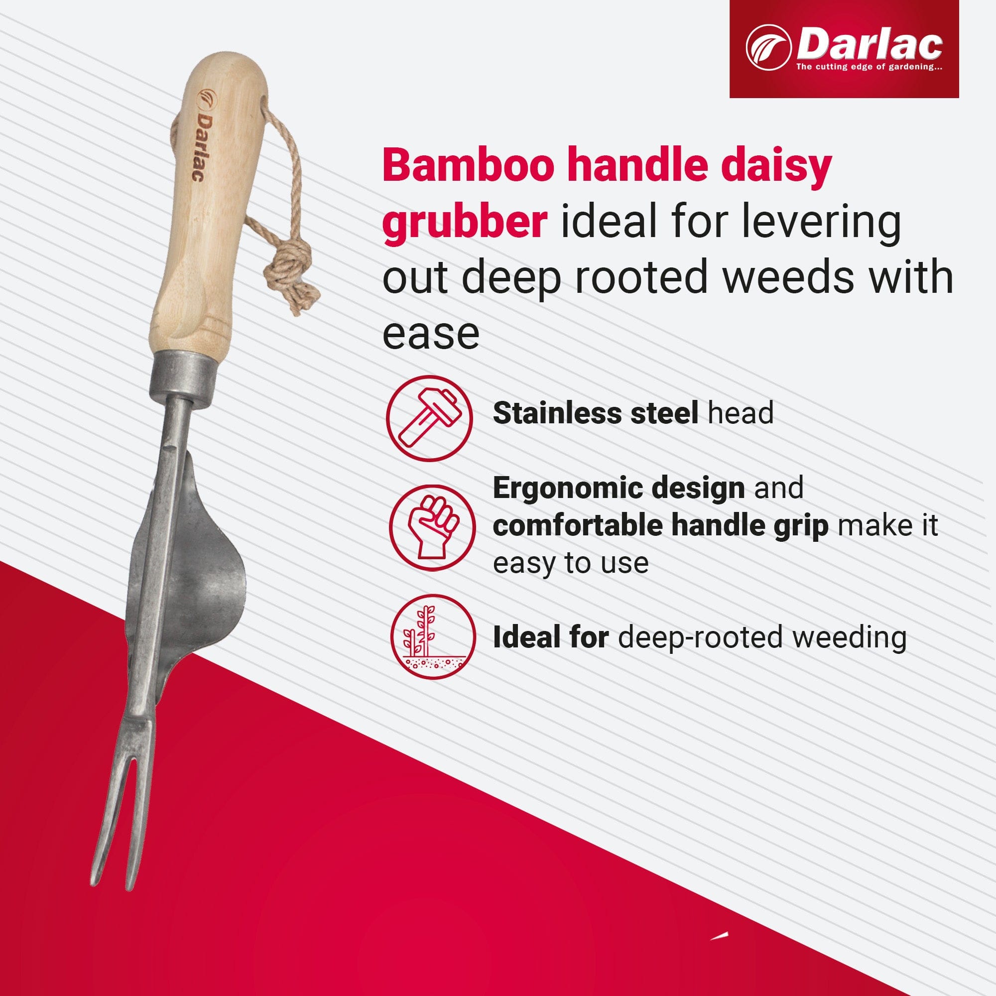 dt-brown HARDWARE Darlac Bamboo Daisy Grubber