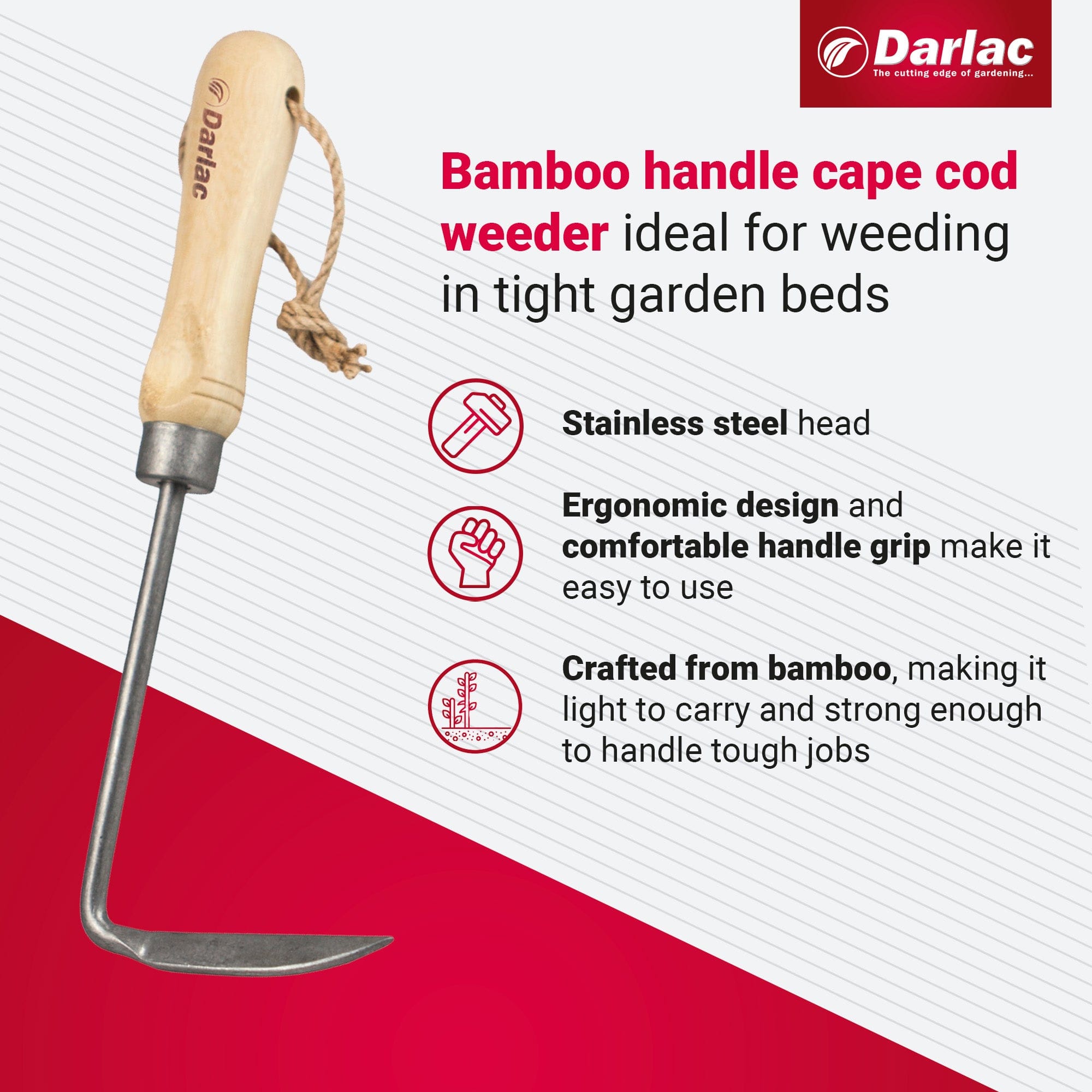 dt-brown HARDWARE Darlac Bamboo Cape Cod Weeder