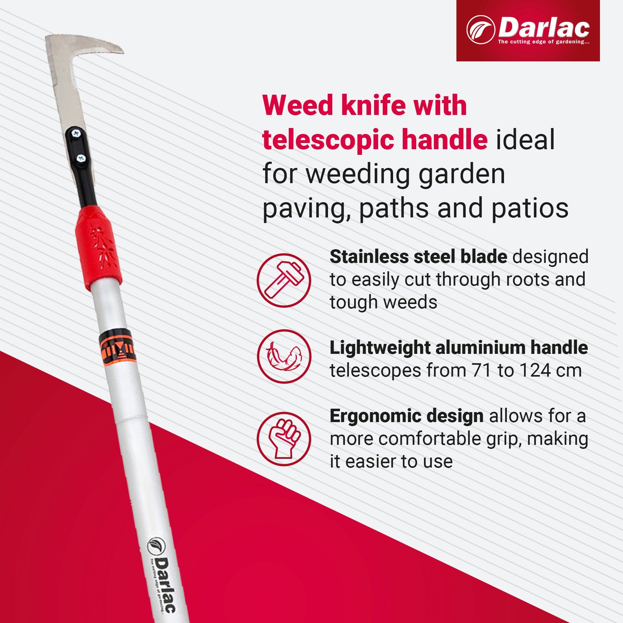 dt-brown HARDWARE Darlac Telescopic Weed Knife