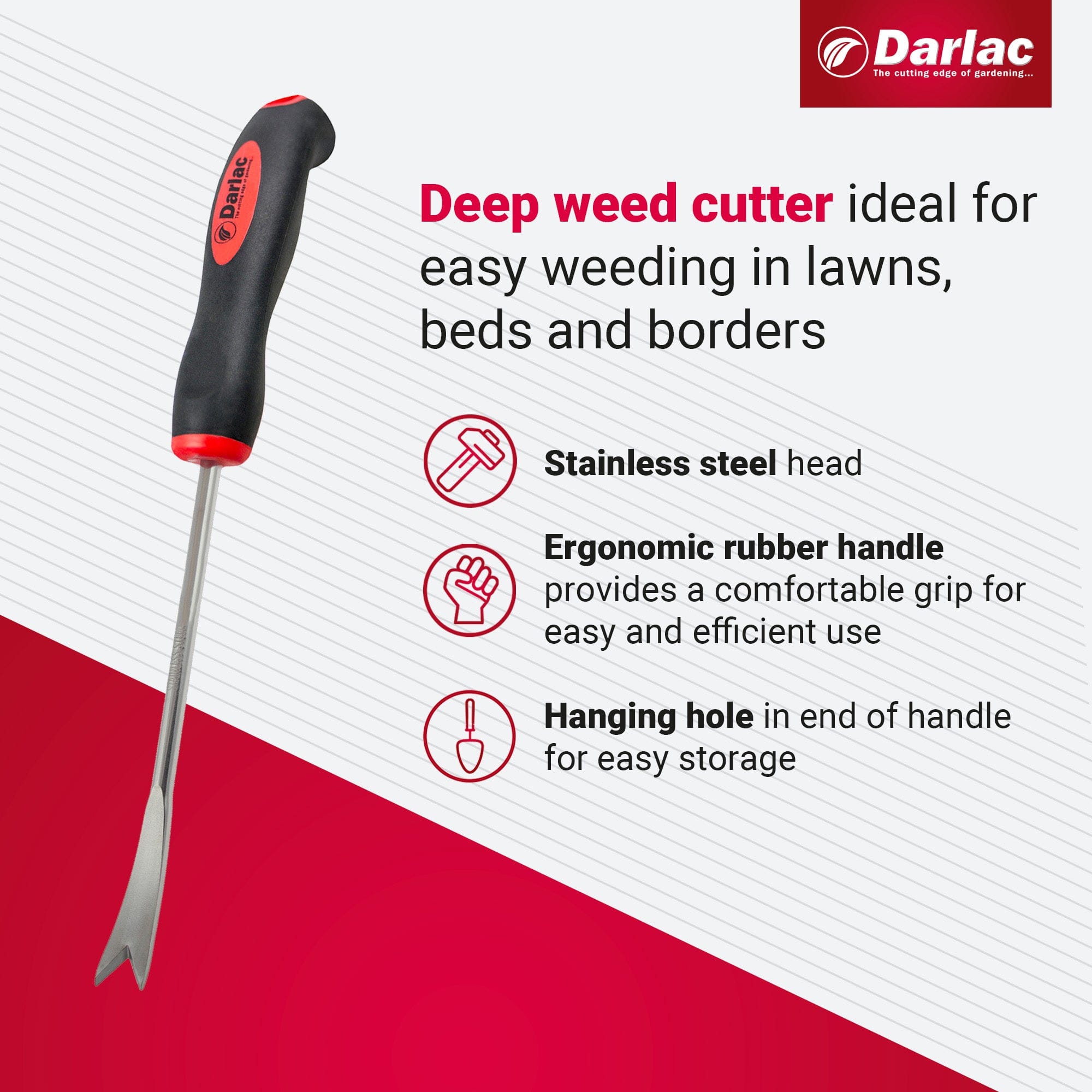 dt-brown HARDWARE Darlac Stainless Steel Deep Weed Cutter
