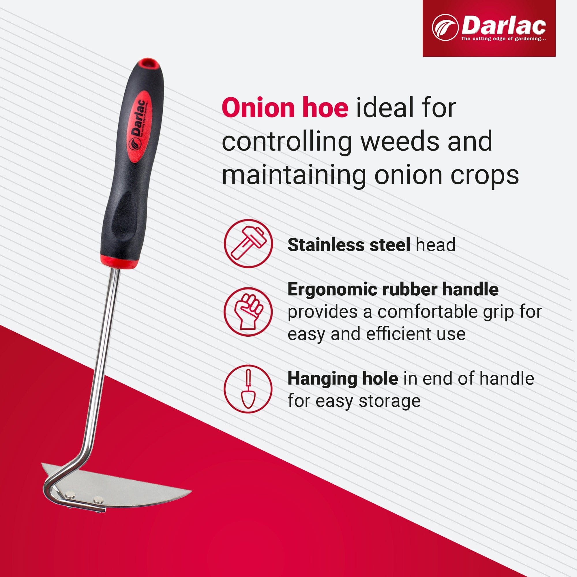 dt-brown HARDWARE Darlac Stainless Steel Onion Hoe