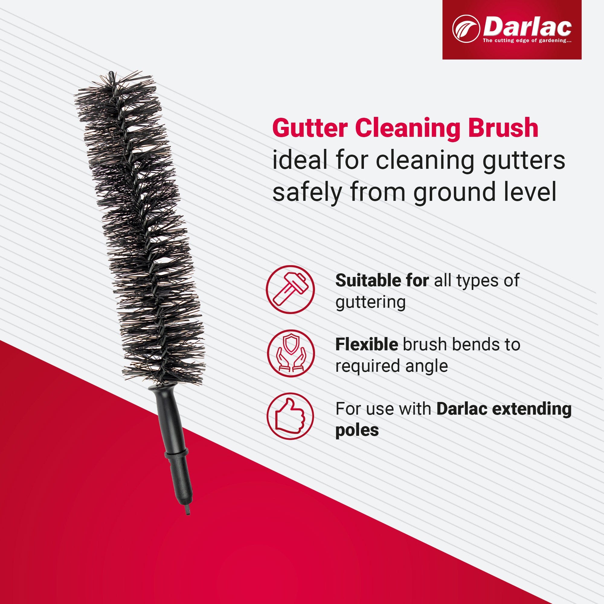 dt-brown HARDWARE Darlac Swop Top Gutter Cleaning Brush