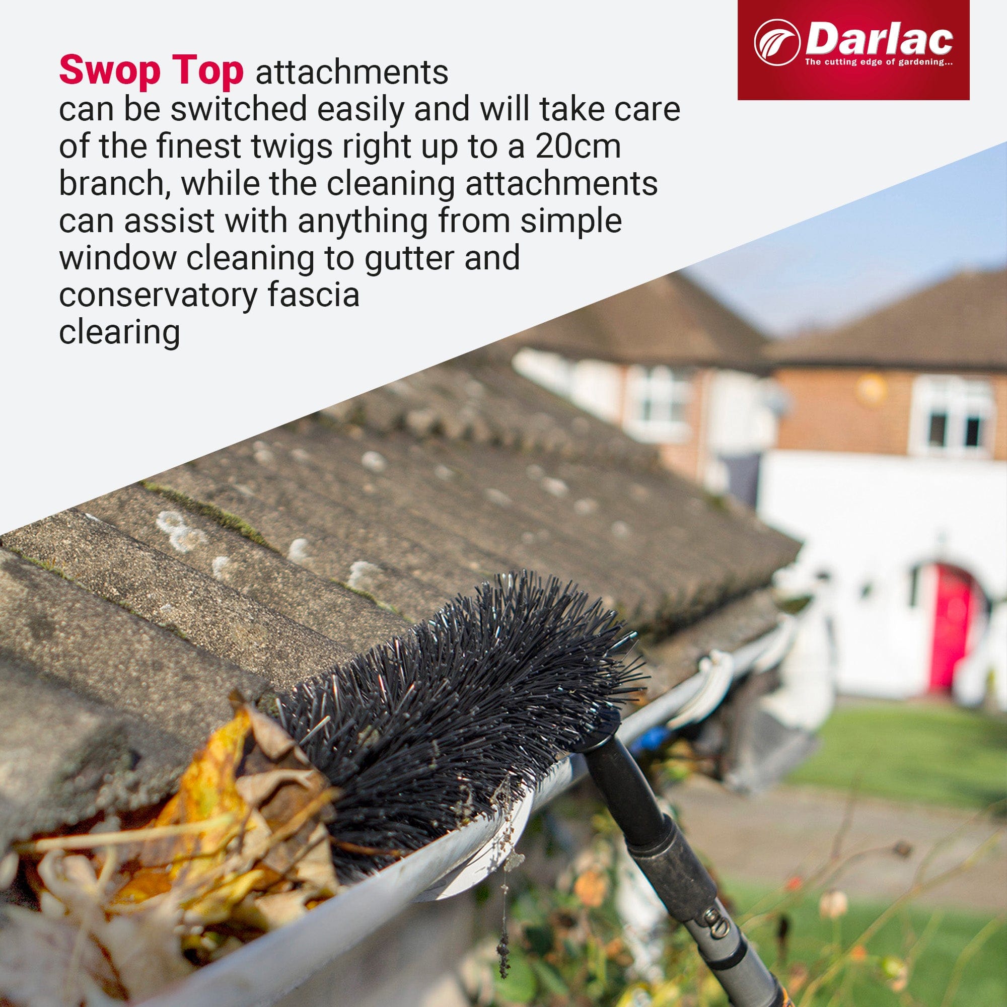dt-brown HARDWARE Darlac Swop Top Gutter Cleaning Brush