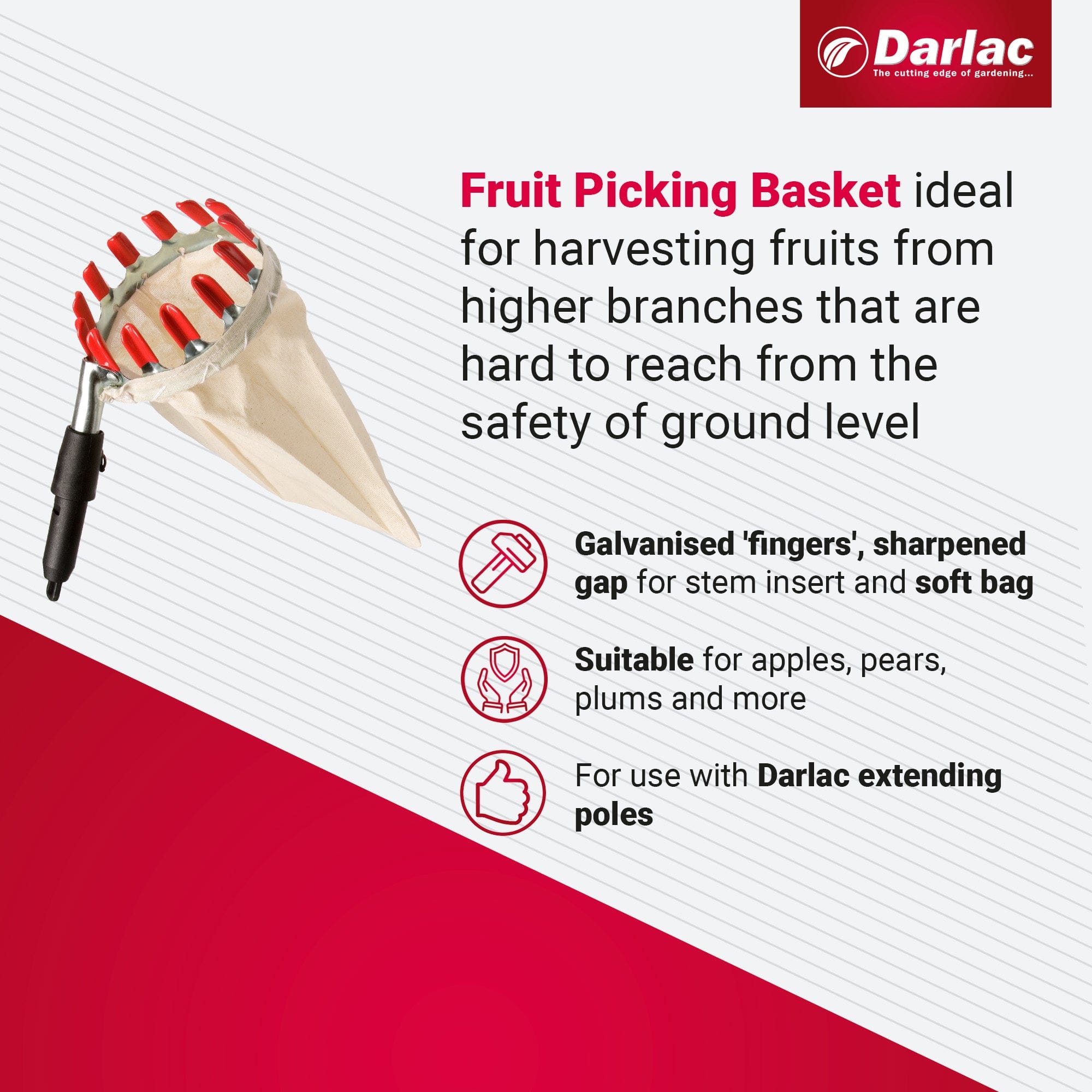 dt-brown HARDWARE Darlac Swop Top Fruit Picking Basket