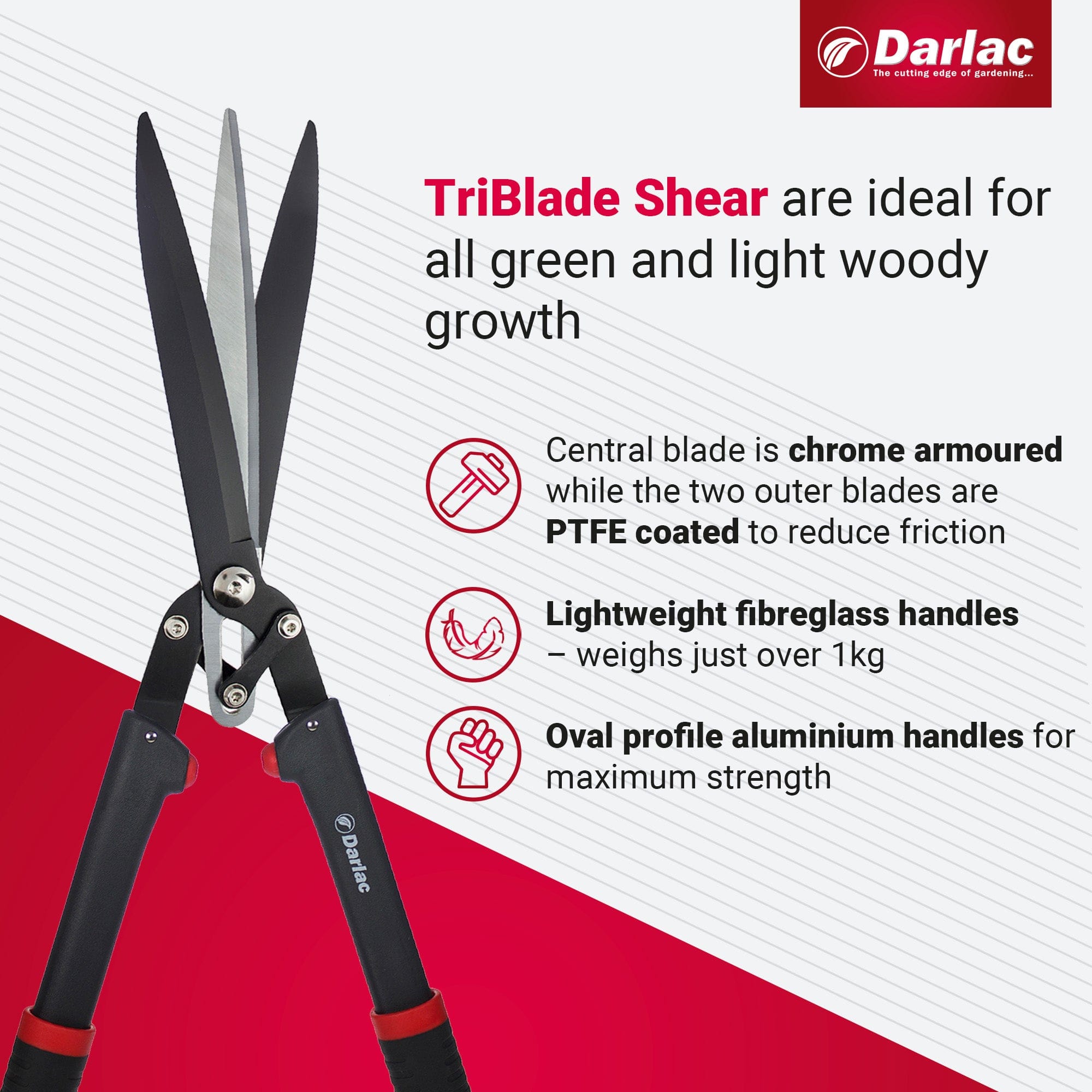 dt-brown HARDWARE Darlac Tri-Blade Shear with Fibre Glass Handles