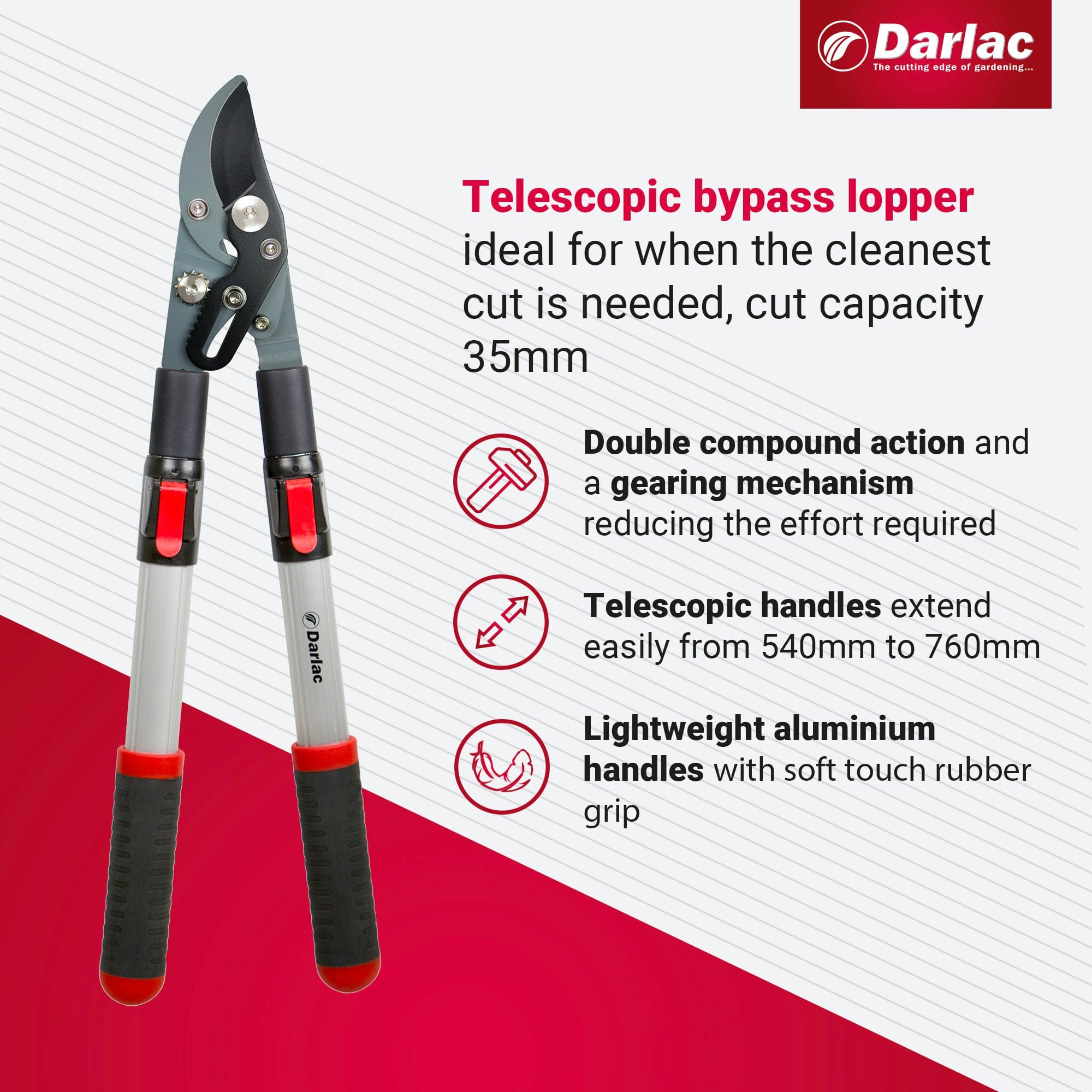 dt-brown HARDWARE Darlac Telescopic Bypass Lopper
