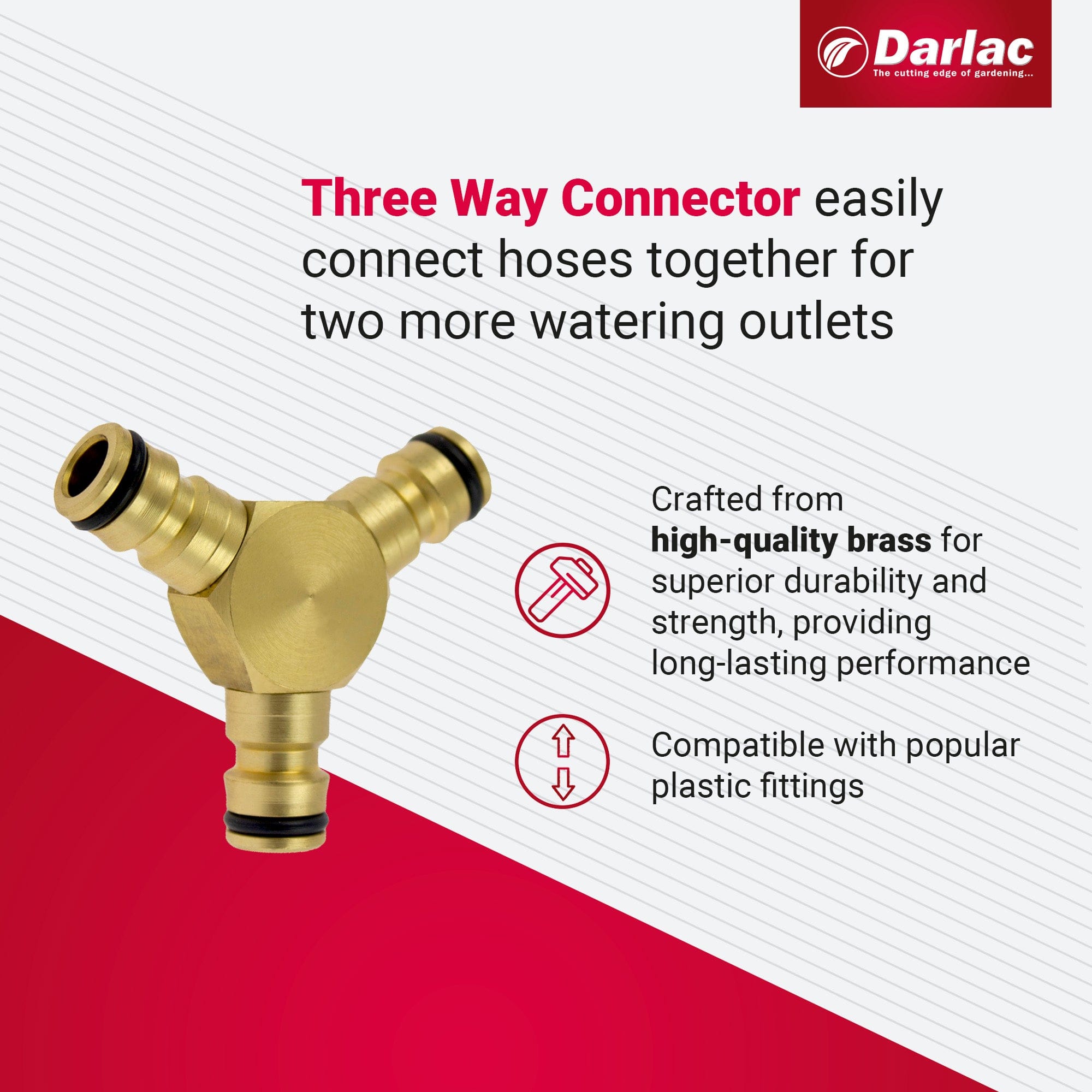 dt-brown HARDWARE Darlac Three Way Connector