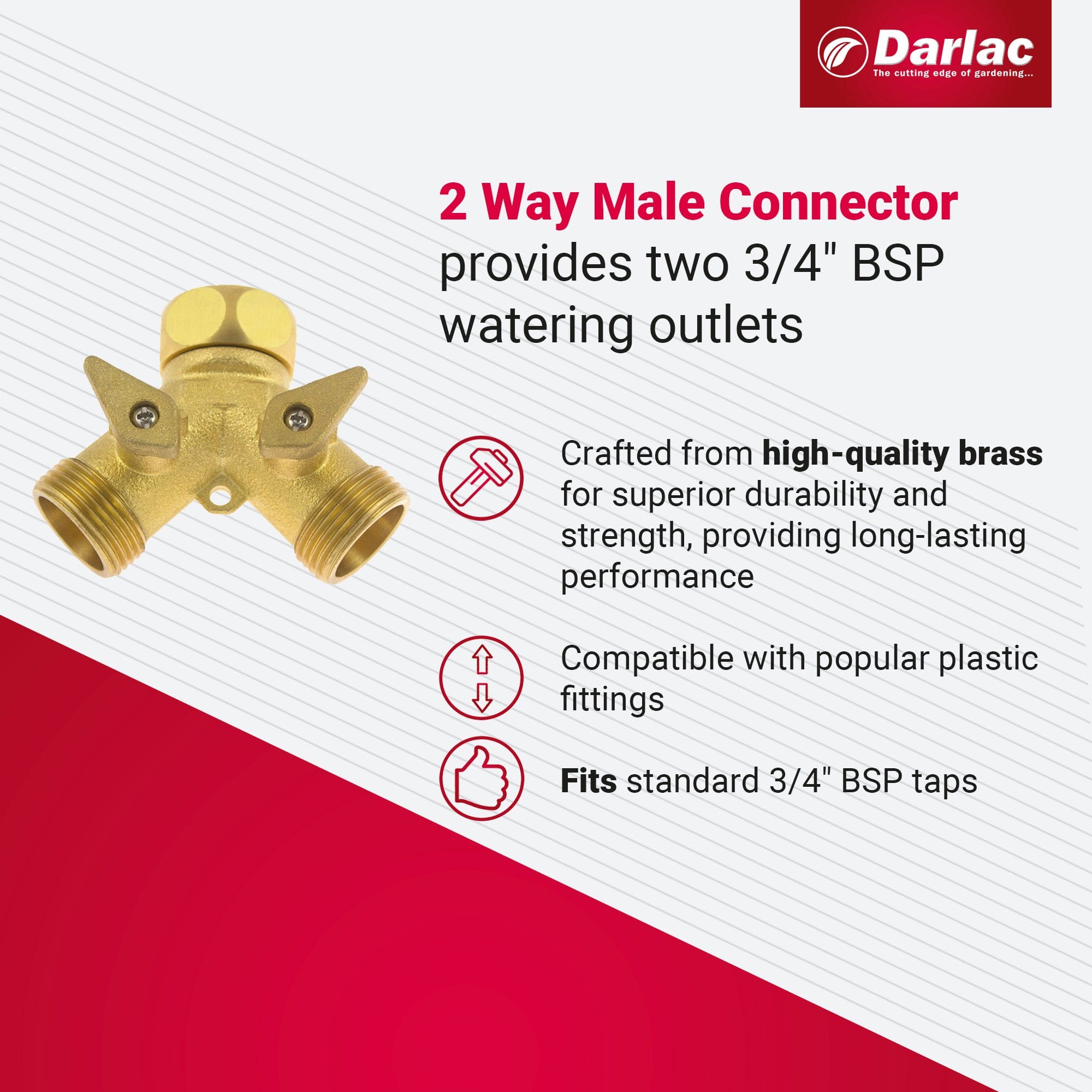 dt-brown HARDWARE Darlac Brass Y Tap Connector
