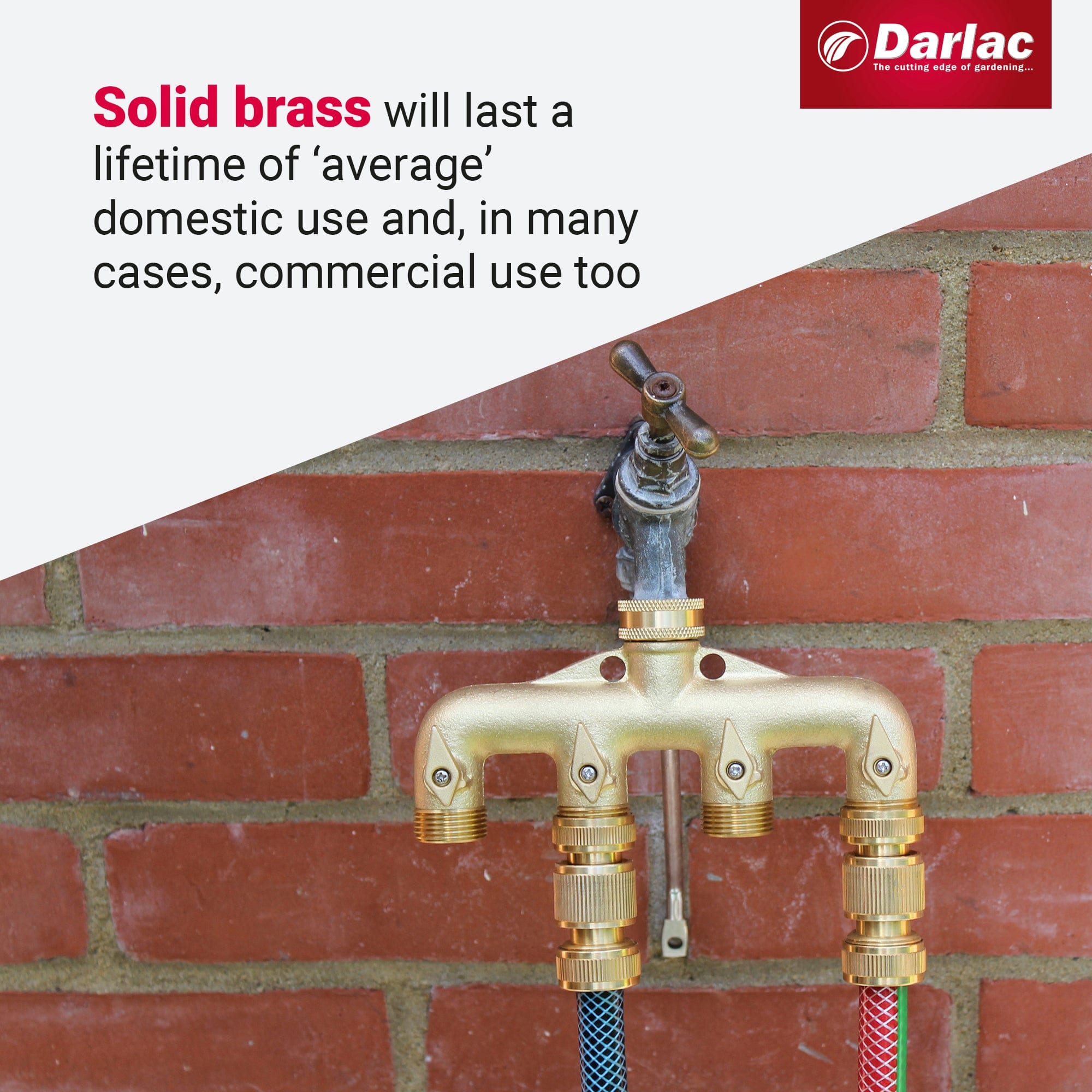 Darlac Four Way Brass Manifold with wall fixings