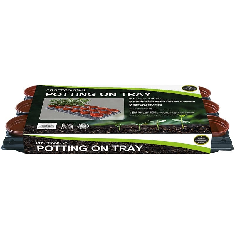 Potting On Tray with 18 x 9cm Pots